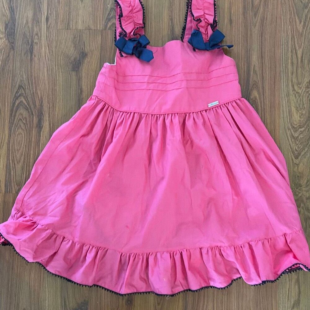 Miranda pink navy dress size small girls 7/8